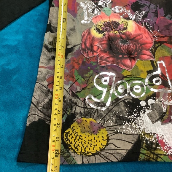 Desigual NEW & GOOD Multicolored Abstract Thin Sweater Top - Picture 4 of 8